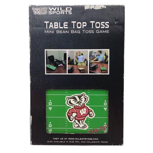 Wild Sports Table Top Toss Mini Bean Bag Game Desk Office Wisconsin Badgers - Picture 1 of 4